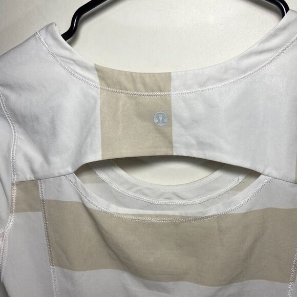 Lululemon Lightened Up Short Sleeve Stroll Striped Printed Top - Picture 4 of 5